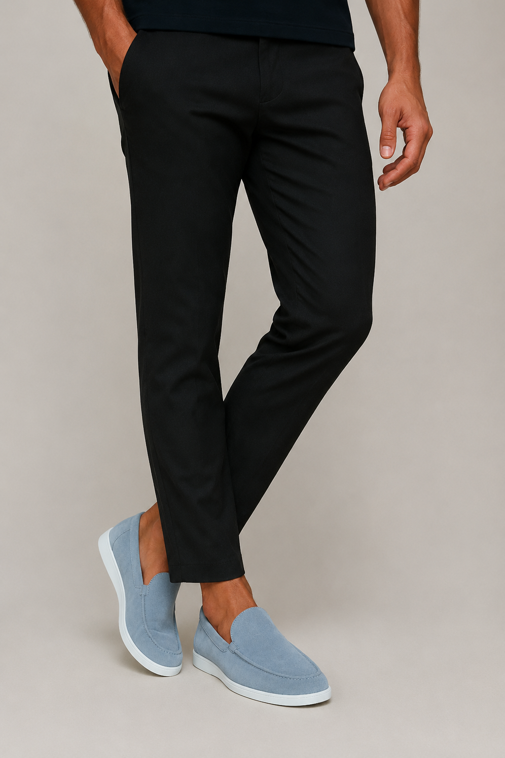 Elegantes mocasines de ante