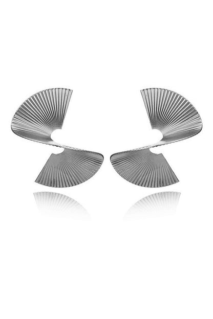 Pendientes de Metal Plisado