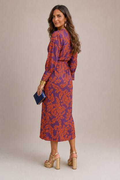 Vestido midi con estampado