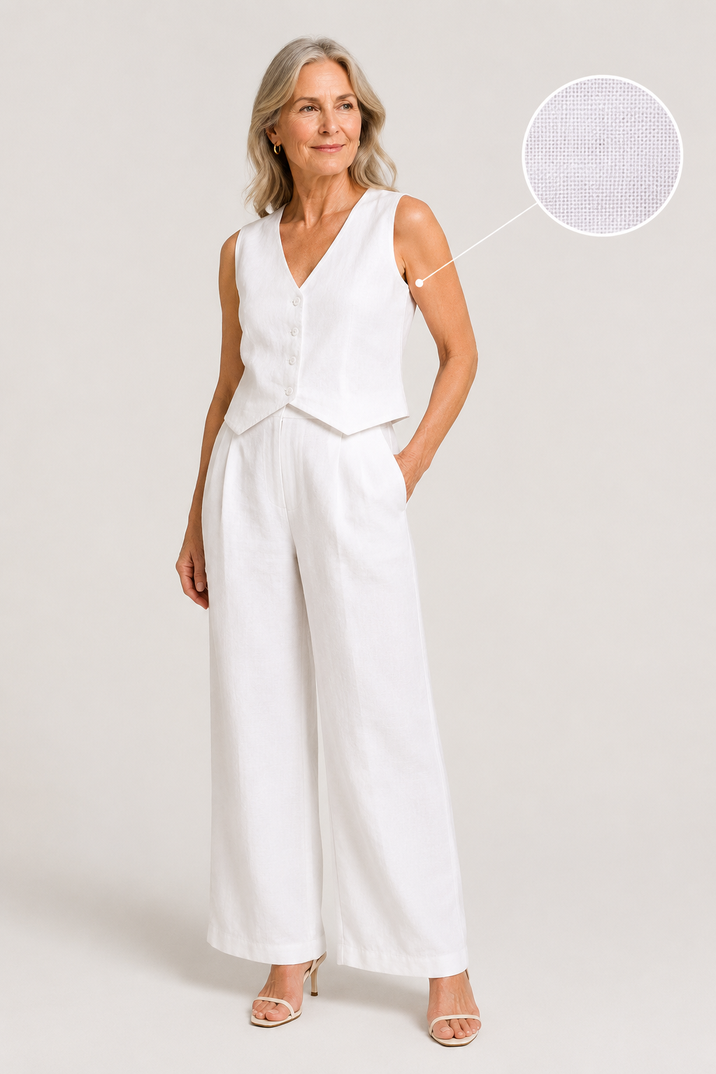 Rosa | Conjunto de doble pieza de lino