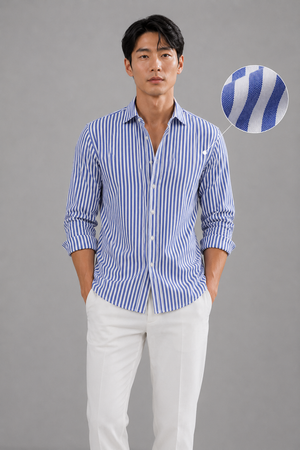 Elegante camisa de rayas