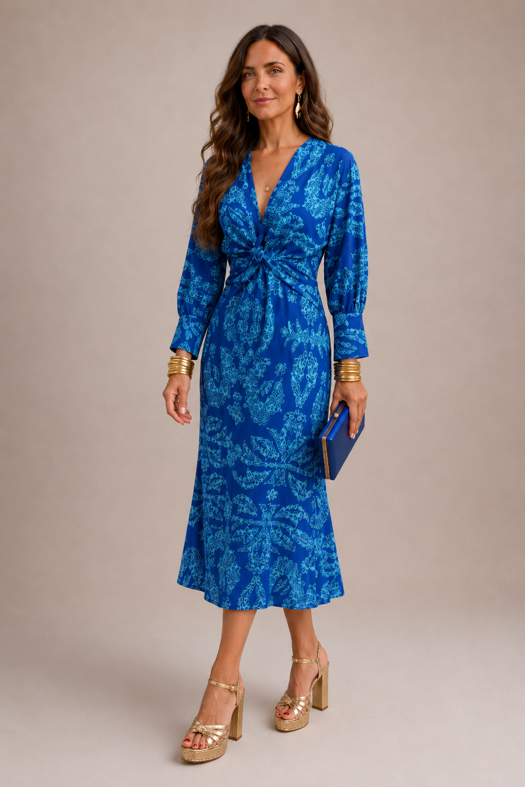 Julia | Vestido midi estampado