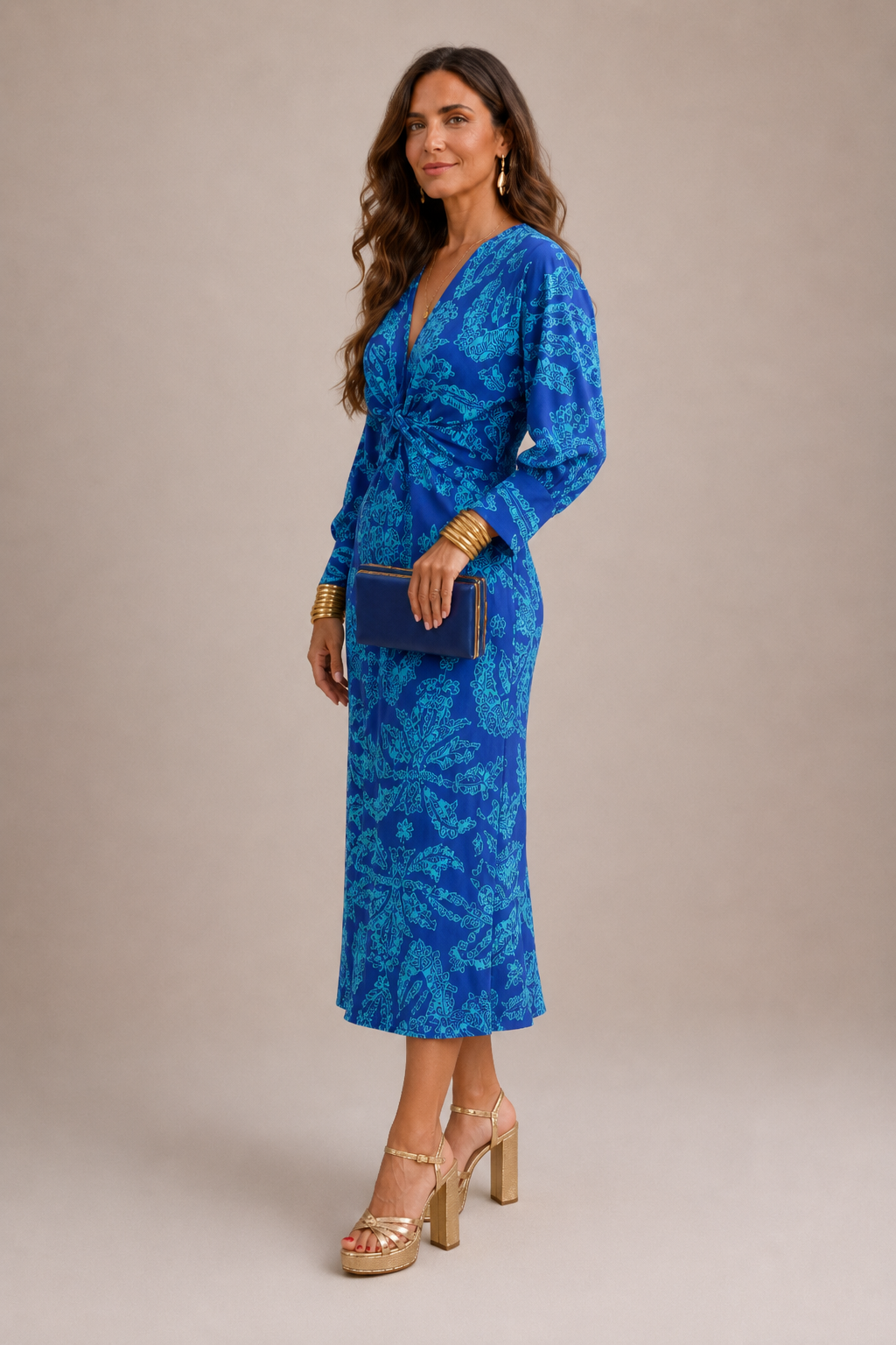 Julia | Vestido midi estampado