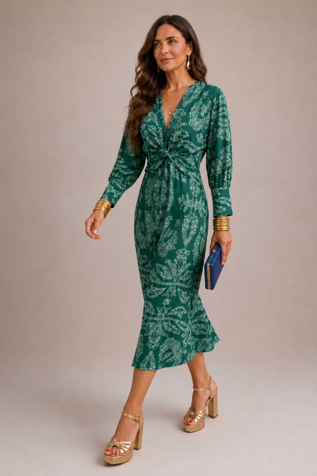 Julia | Vestido midi estampado