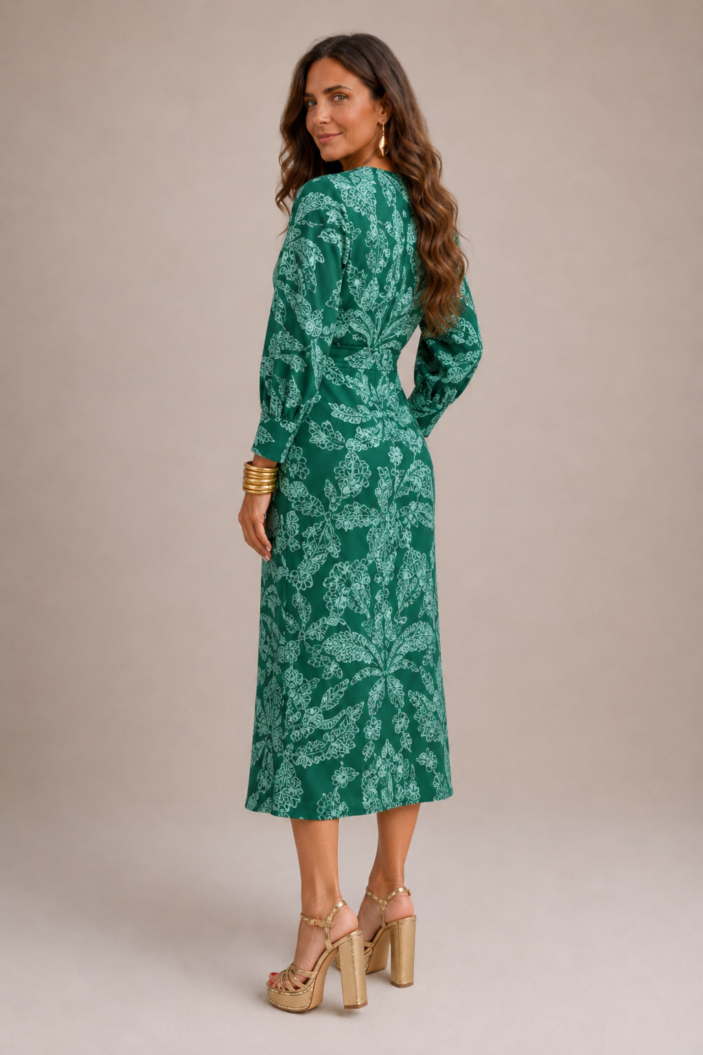 Julia | Vestido midi estampado