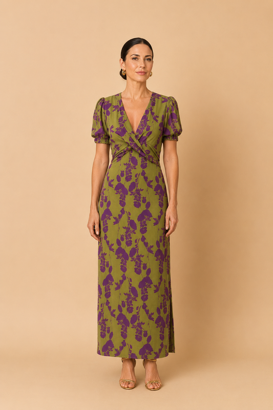 Vestido Maxi Floral con Caída Fluida