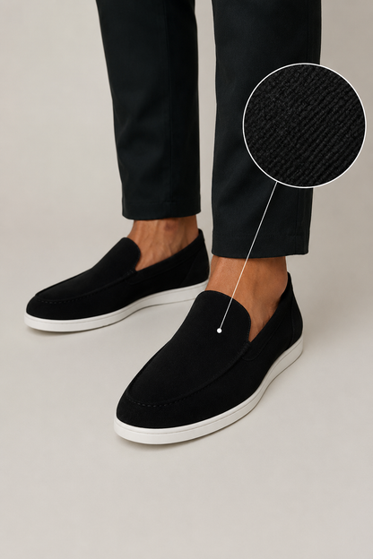 Elegantes mocasines de ante