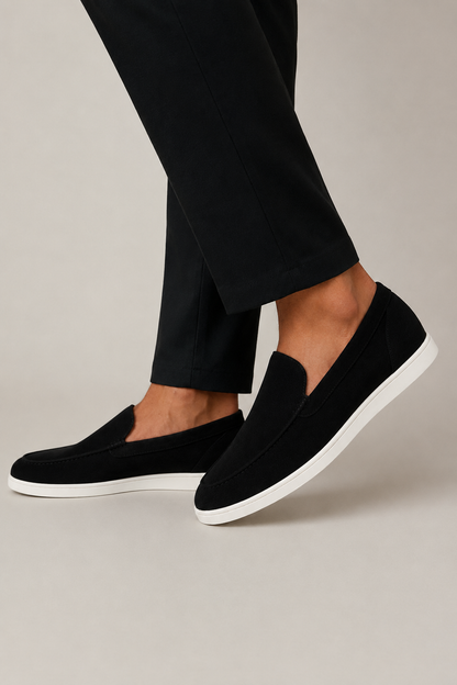 Elegantes mocasines de ante