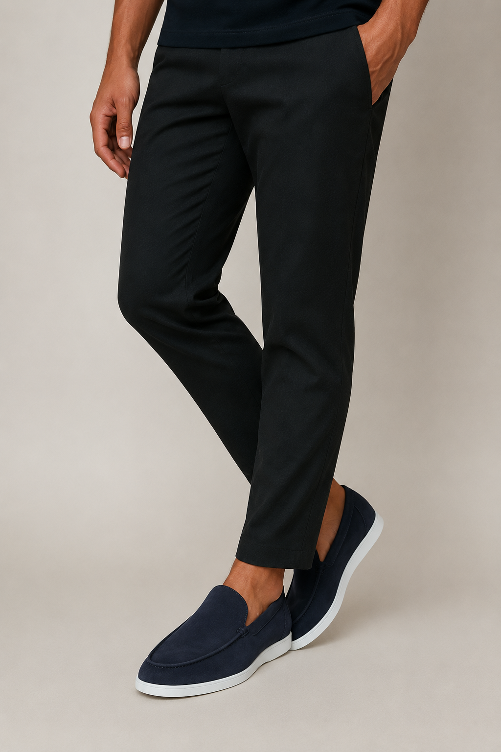 Elegantes mocasines de ante