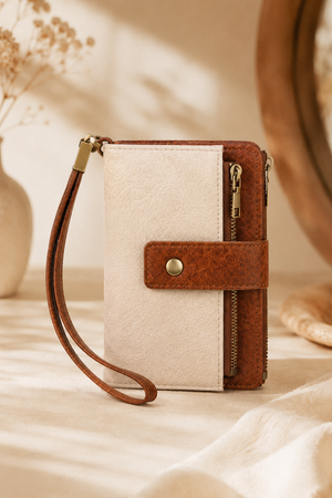 Cartera de mujer de piel con protección RFID