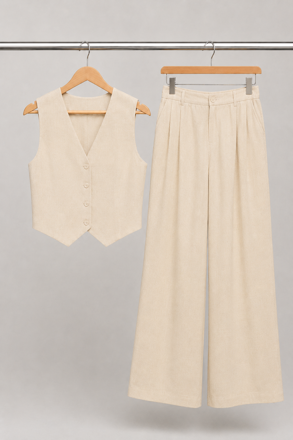Rosa | Conjunto de doble pieza de lino