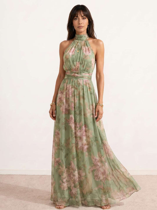 Lucía | Vestido largo con cuello halter