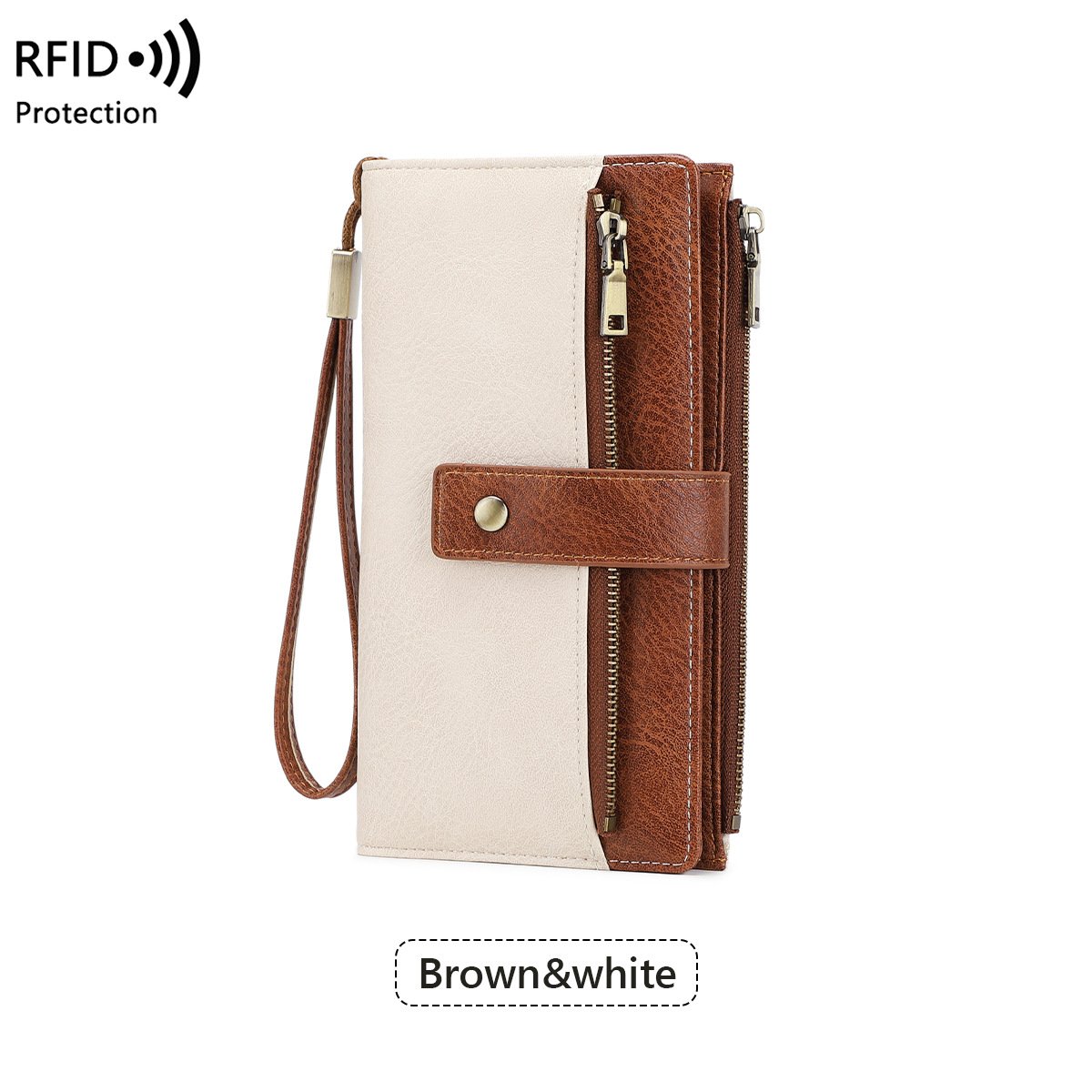 Cartera de mujer de piel con protección RFID